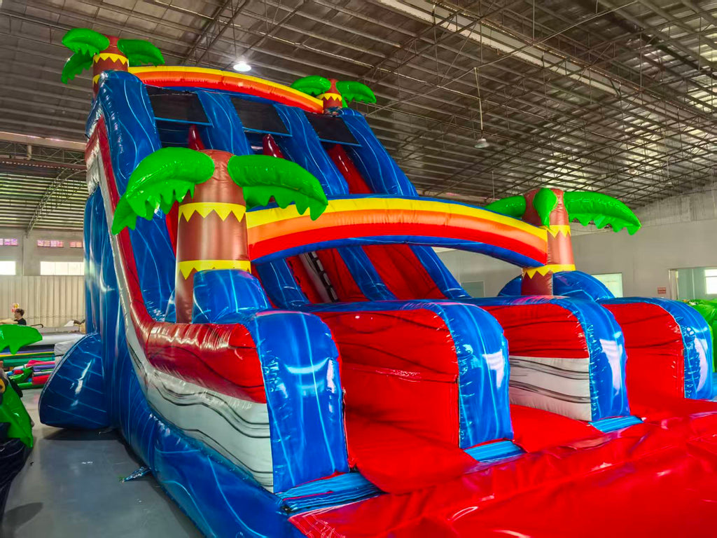 Giant inflatable beach slide