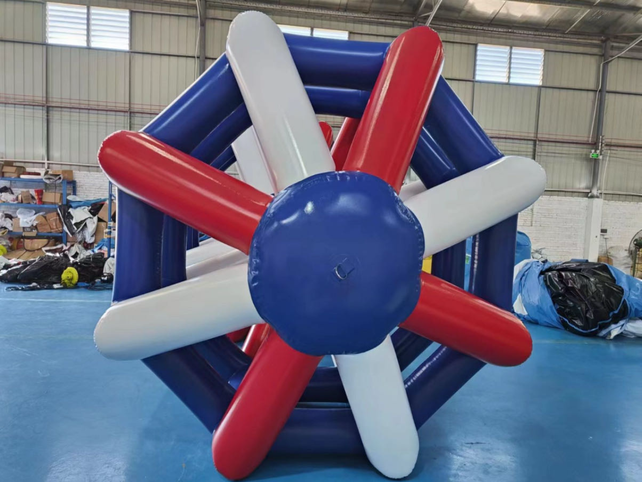 Colorful inflatable water roller