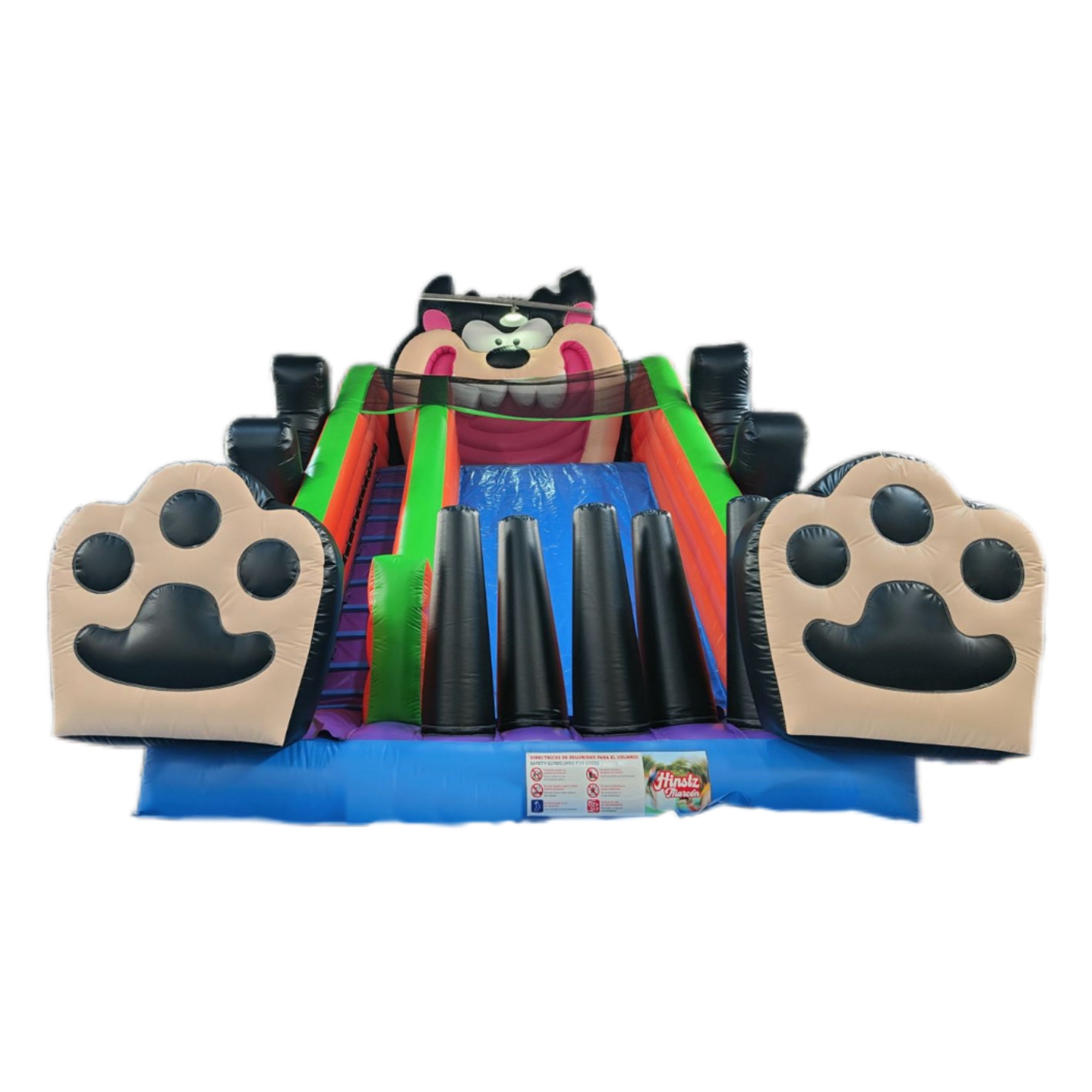 Giant inflatable themed bear slide