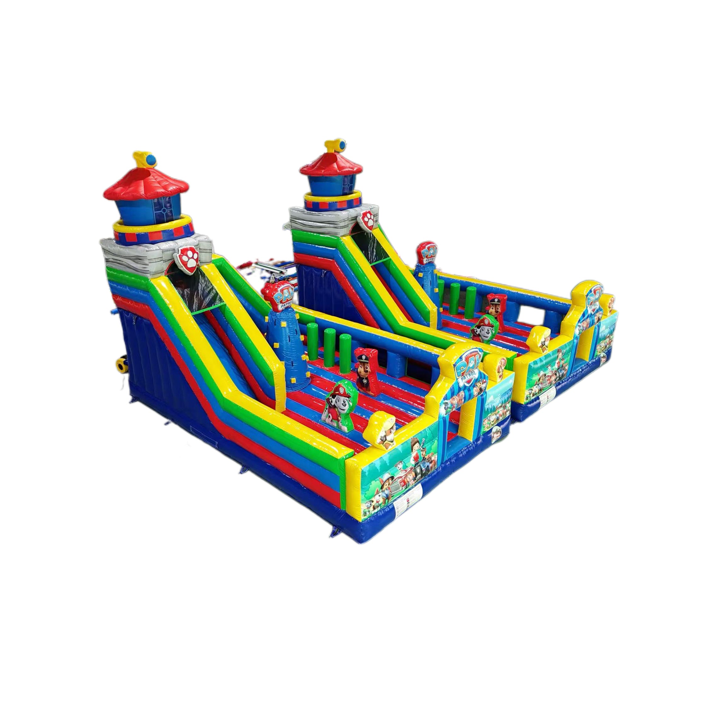Colorful inflatable theme park