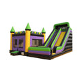 Inflatable trampoline slide