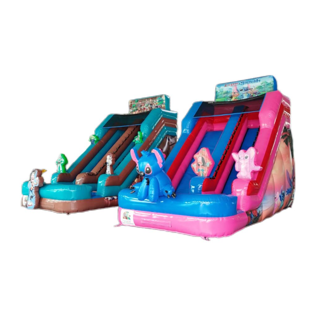 Colorful inflatable themed slide