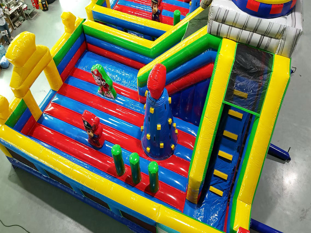 Colorful inflatable theme park