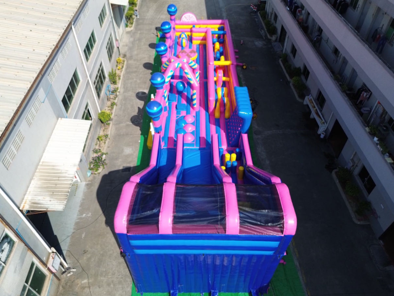 Colorful inflatable theme park