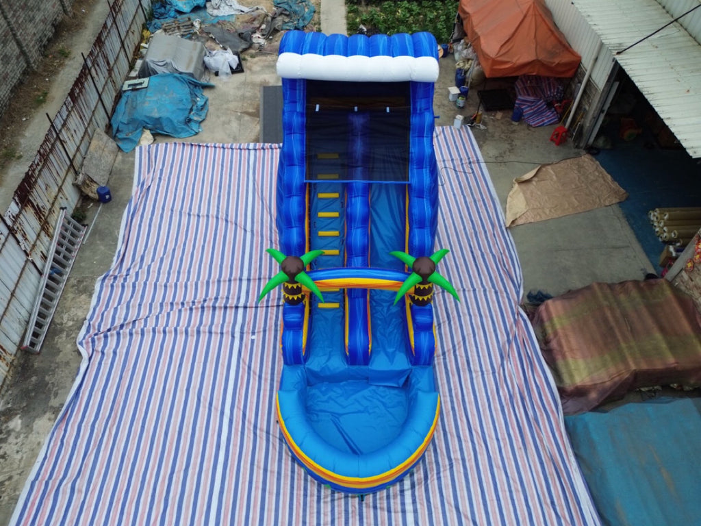 Inflatable beach themed slide