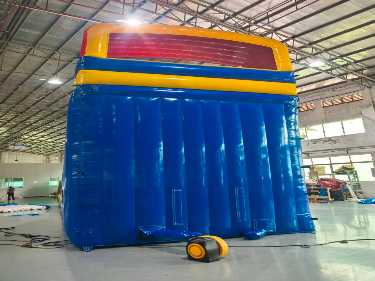 Giant colored inflatable slide