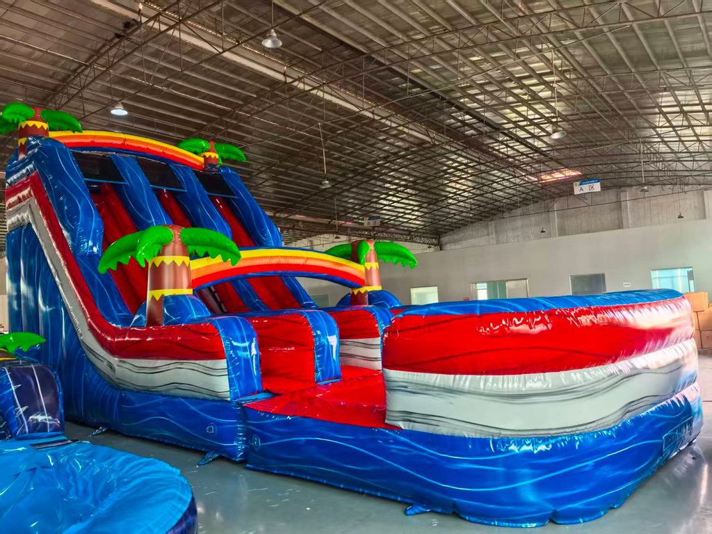 Giant inflatable beach slide