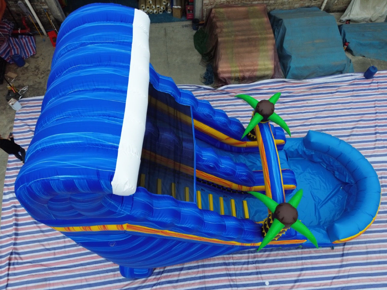 Inflatable beach themed slide