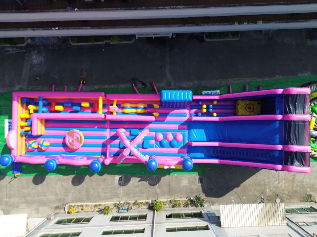 Colorful inflatable theme park