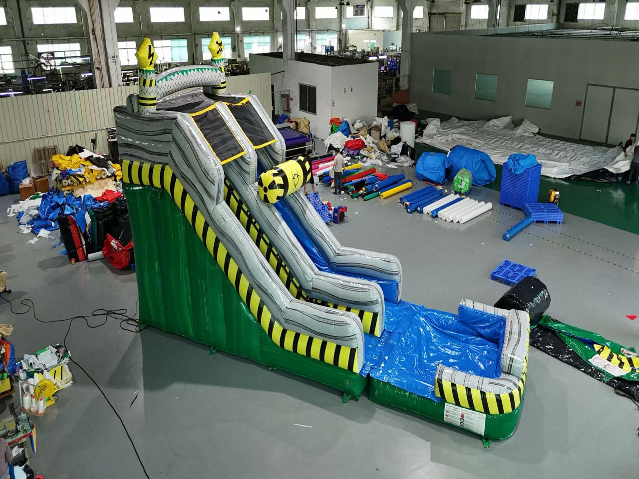 Colorful inflatable pool slide