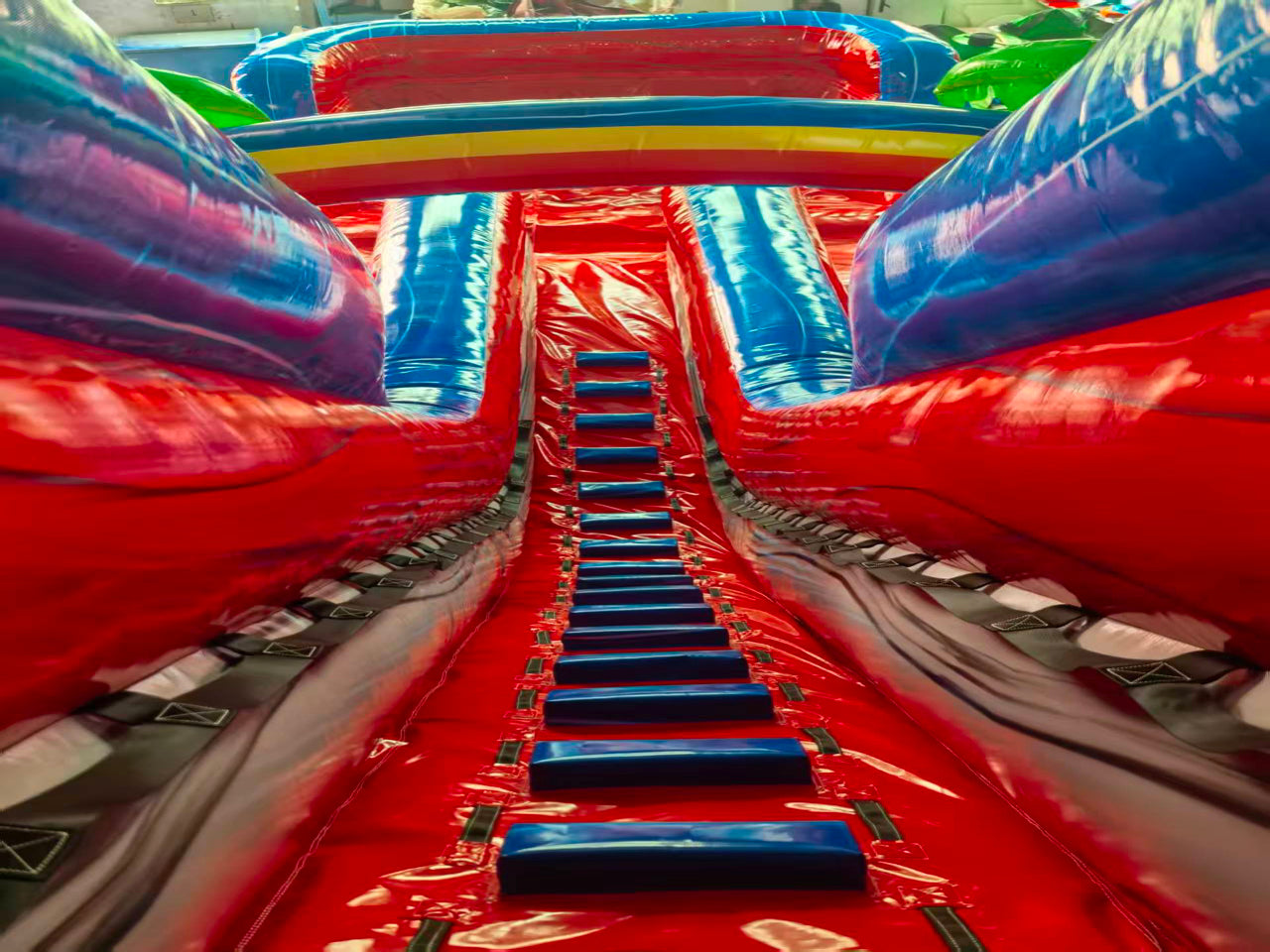 Giant inflatable beach slide