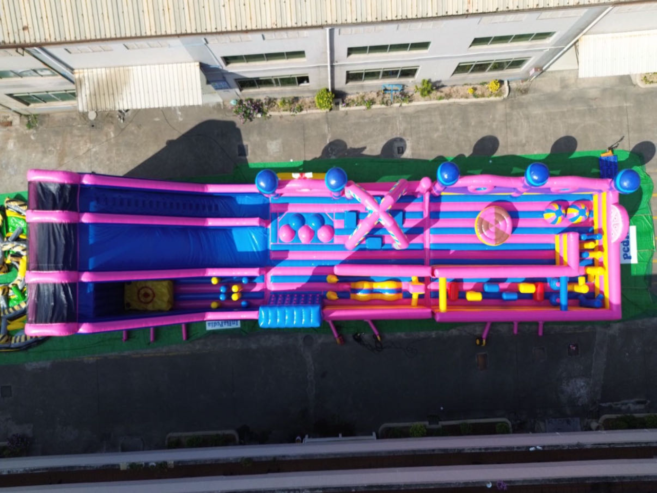 Colorful inflatable theme park