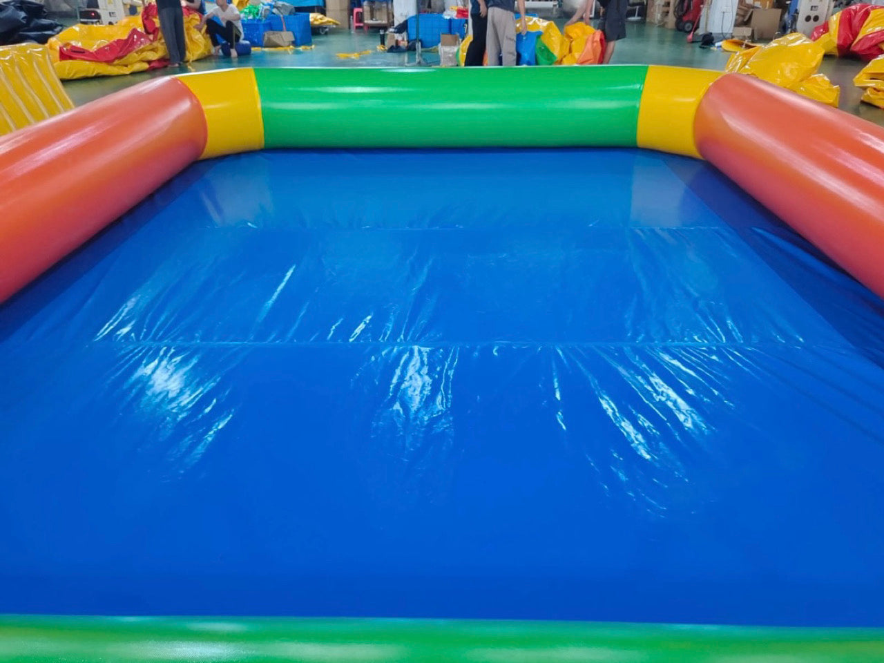 Colorful inflatable swimming pool