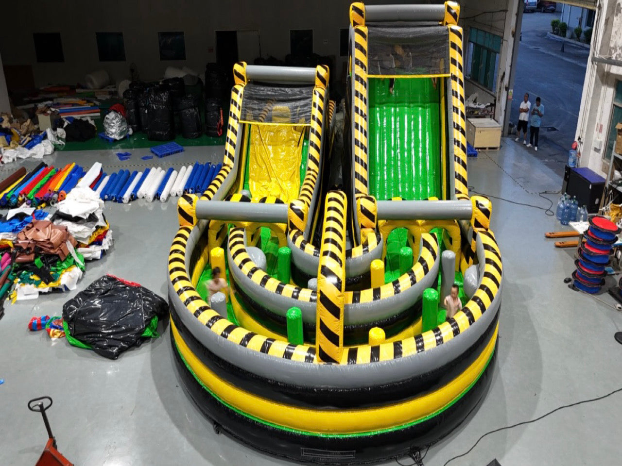 Outdoor game inflatable obstacle race