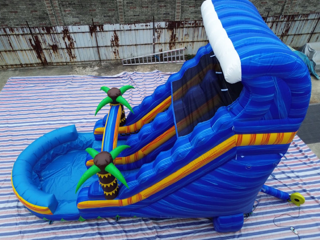 Inflatable beach themed slide
