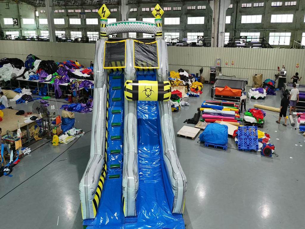 Colorful inflatable pool slide