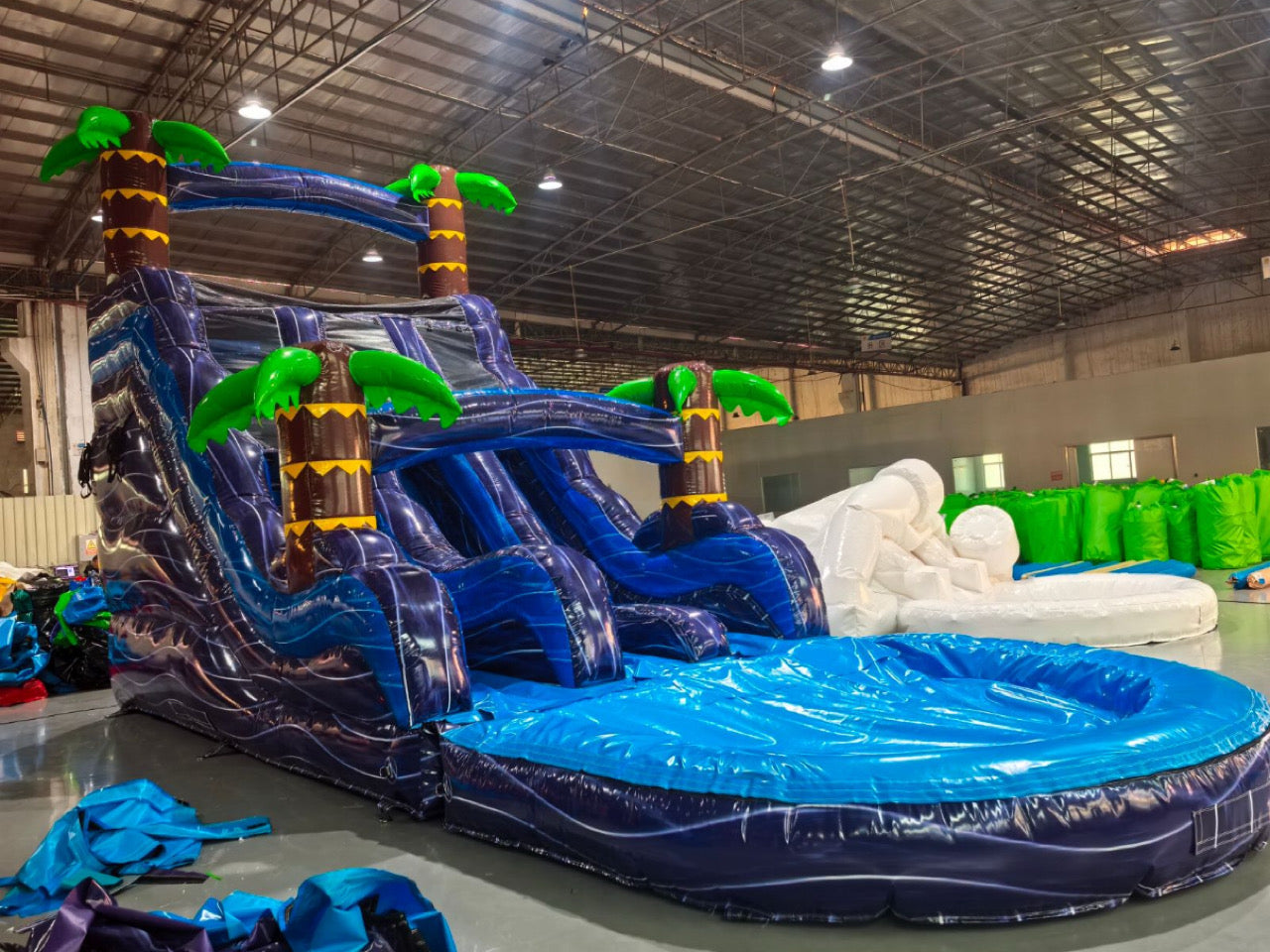 Inflatable beach themed slide