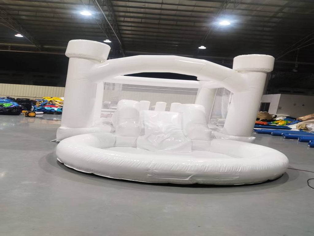 Obstacle inflatable swimming pool slide