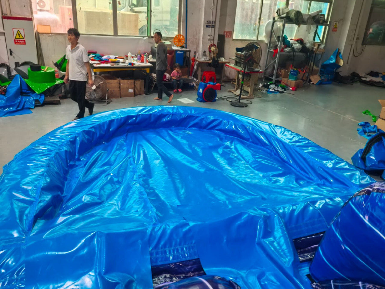 Inflatable beach themed slide