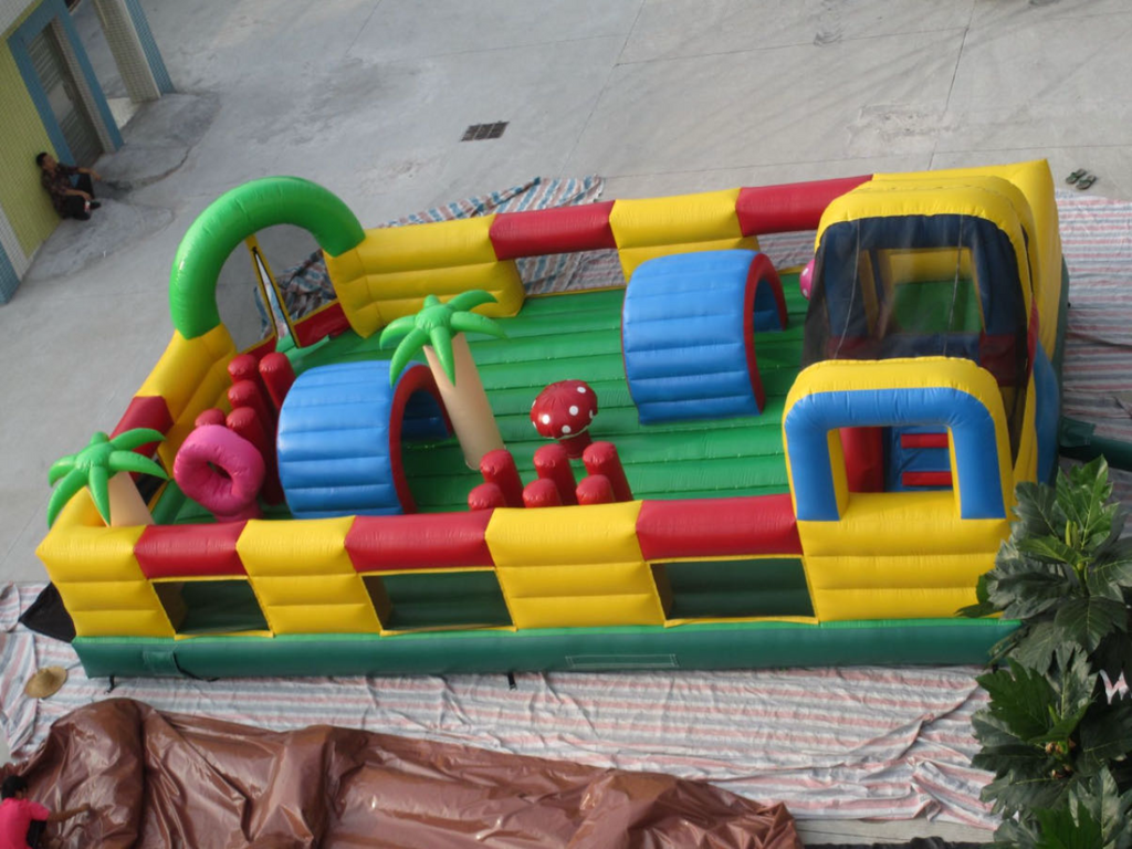 Colorful inflatable theme park