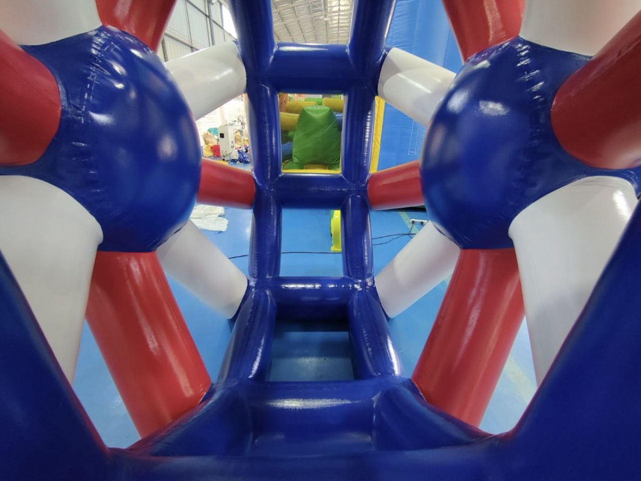 Colorful inflatable water roller