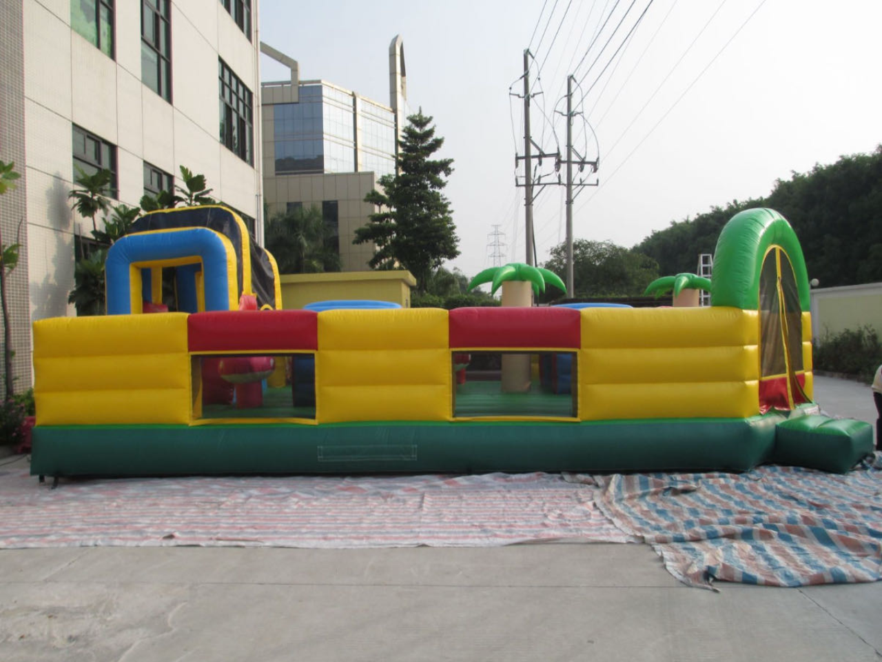 Colorful inflatable theme park