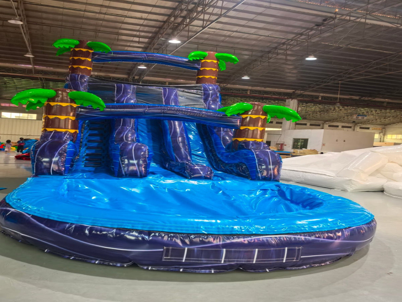 Inflatable beach themed slide