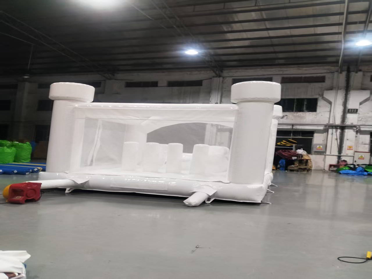 Obstacle inflatable swimming pool slide