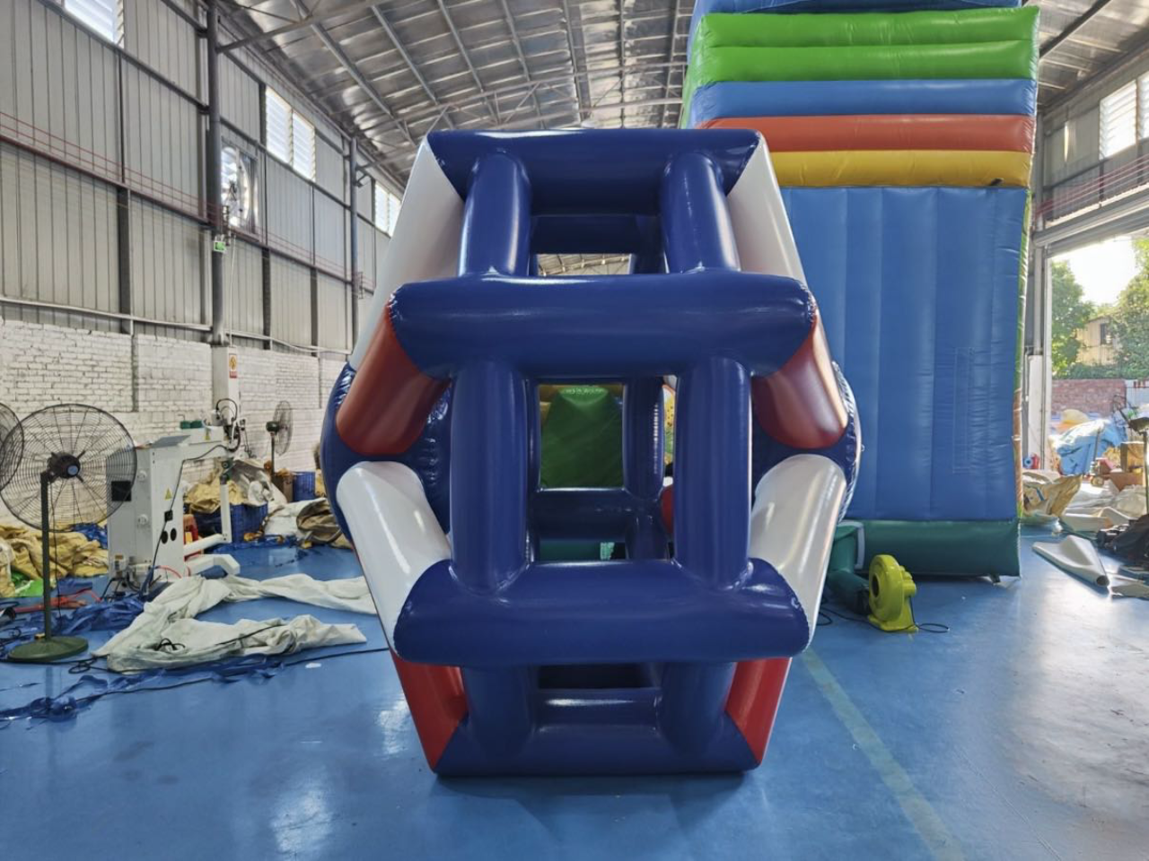Colorful inflatable water roller