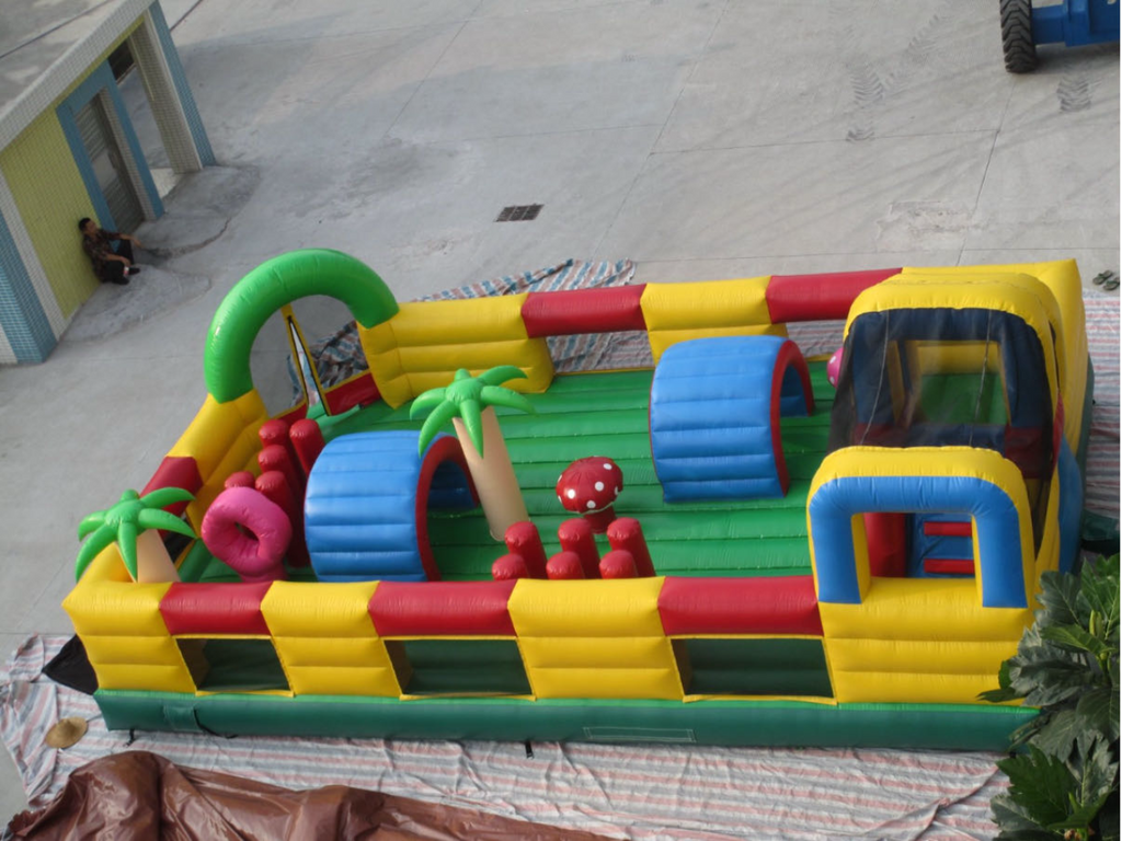 Colorful inflatable theme park