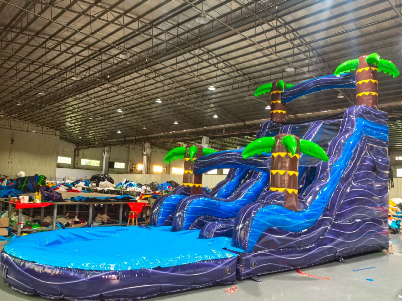 Inflatable beach themed slide