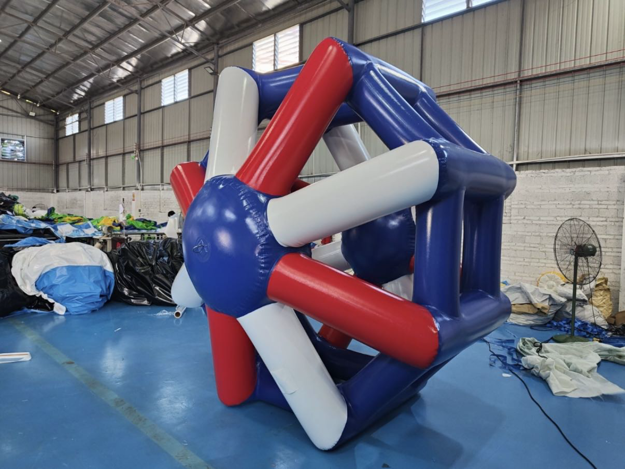 Colorful inflatable water roller