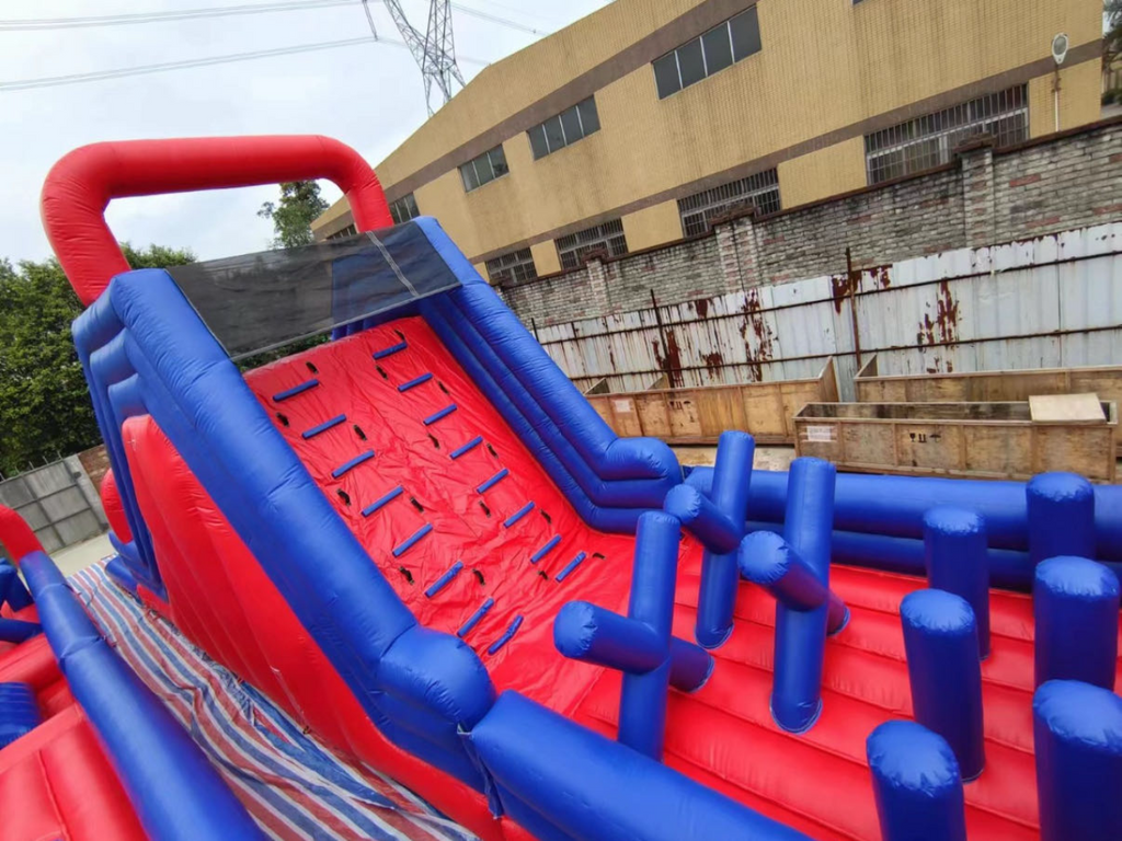 Giant inflatable obstacle clearance track