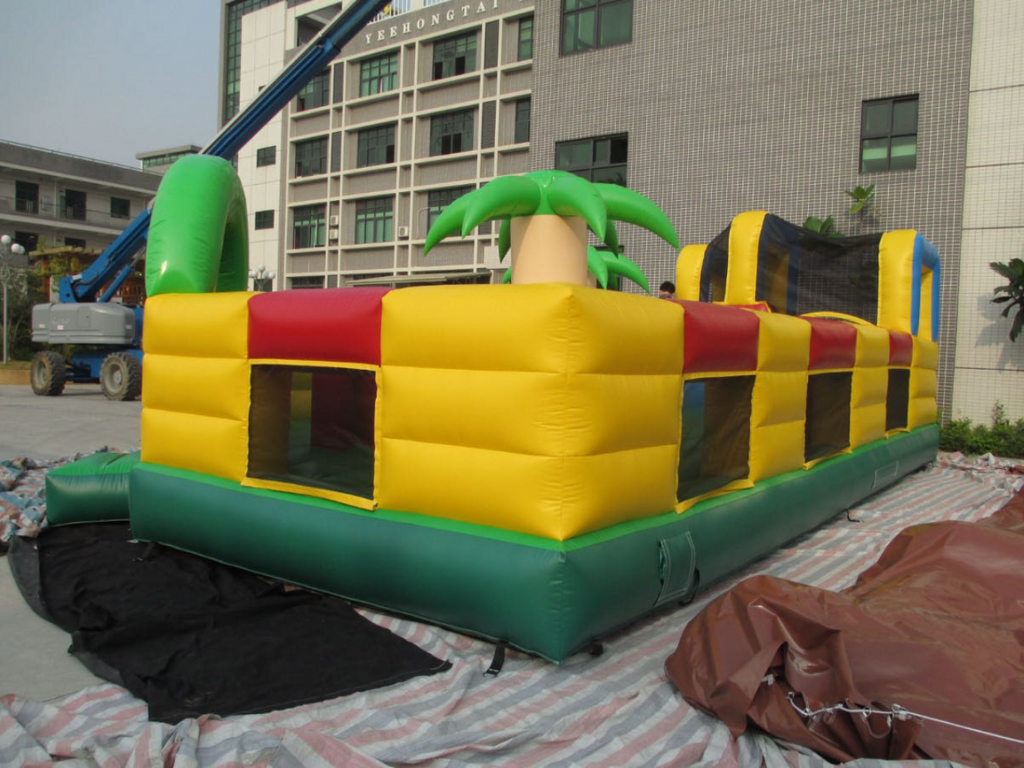 Colorful inflatable theme park
