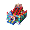 Lego themed inflatable slide